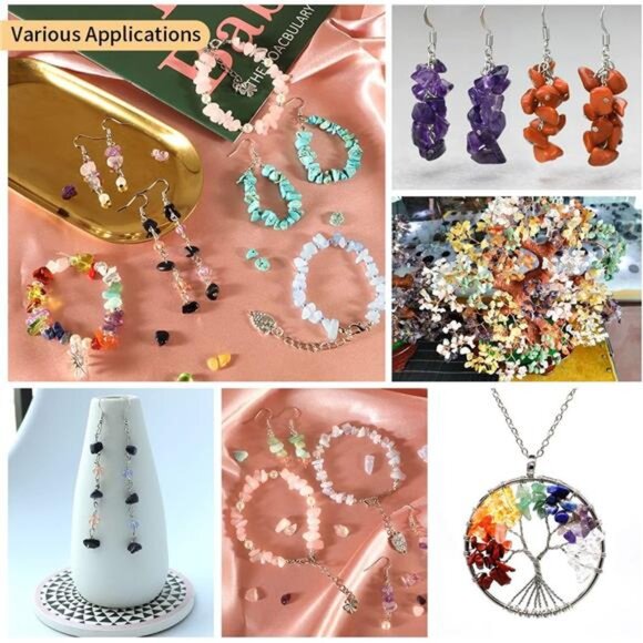 Crystal Beads for Jewelry Making, 2800PCS Natural Crystal Bead Gemstone Chip - Picture 5 of 8